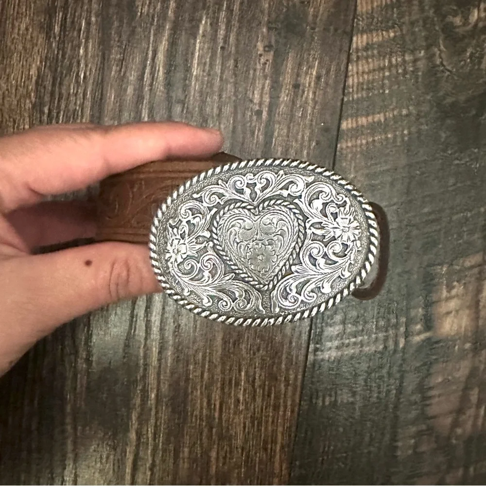 Western | leather heart belt